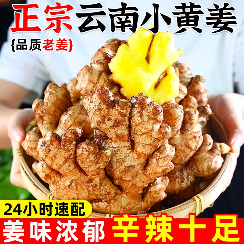 云南小黄姜现挖生沙姜月子姜新鲜蔬菜2023 1斤装【净重0.8-1斤】怎么看?