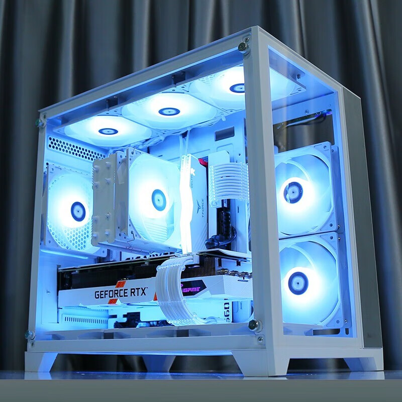 华硕i5 13400/f/rtx4070/3060/ti海景房组装电脑台式机主机高配置整机