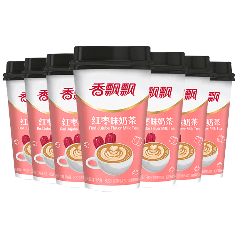 香飘飘奶茶 经典系列三连杯回味幸福奶茶即食冲饮网红休闲零食品早餐