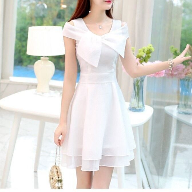 淑女连衣裙收腰显瘦矮个子有女人味的连衣裙2022夏天新款修身露肩蝴蝶