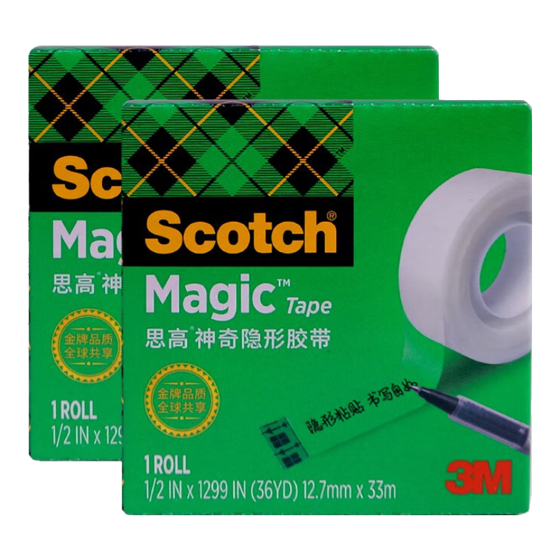 Scotch-Brite 思高 810 隐形胶带 12.7mm×33m 5包装