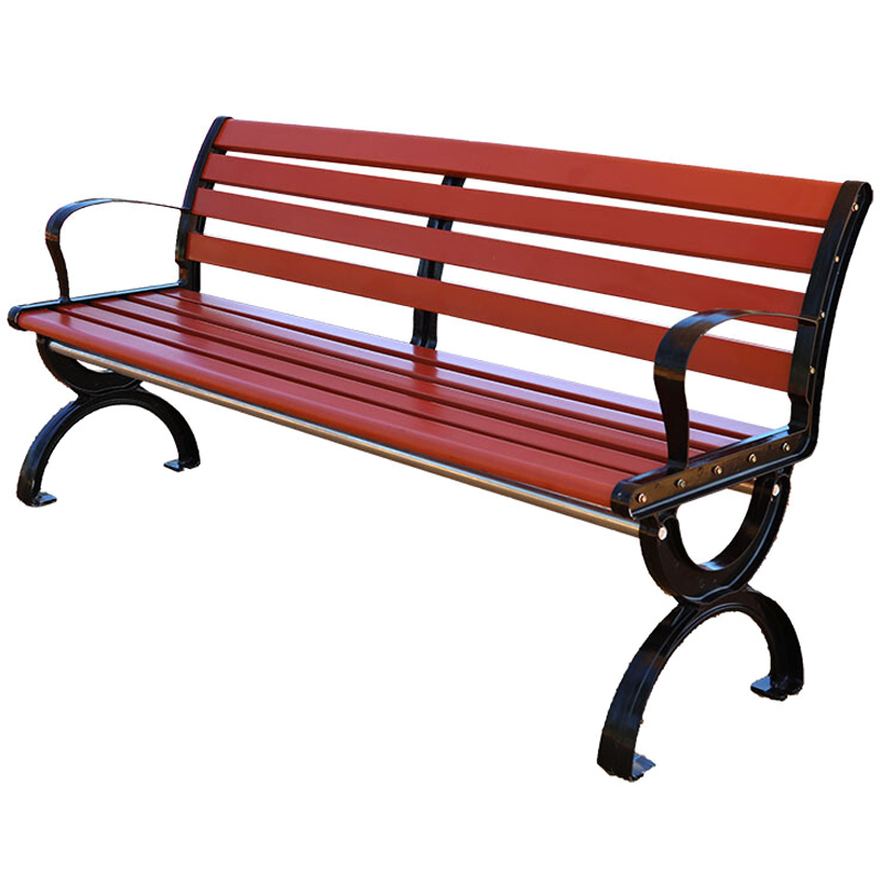 户外公园椅子长椅休闲椅排椅广场庭院防腐木小区景区花园休息座椅实木园林椅塑木有无靠背坐椅广场长凳子铸铝 防腐木无靠背1米2