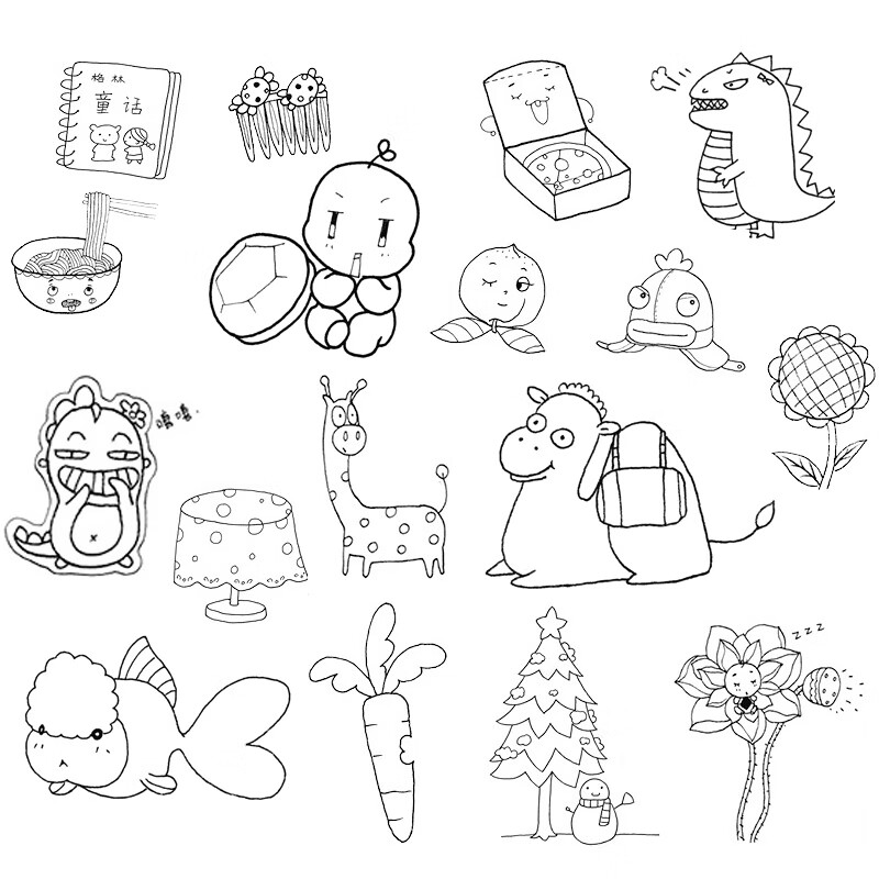 简笔画10000例儿童绘画简笔画大全铅笔画手绘教材书幼师幼儿园学画画