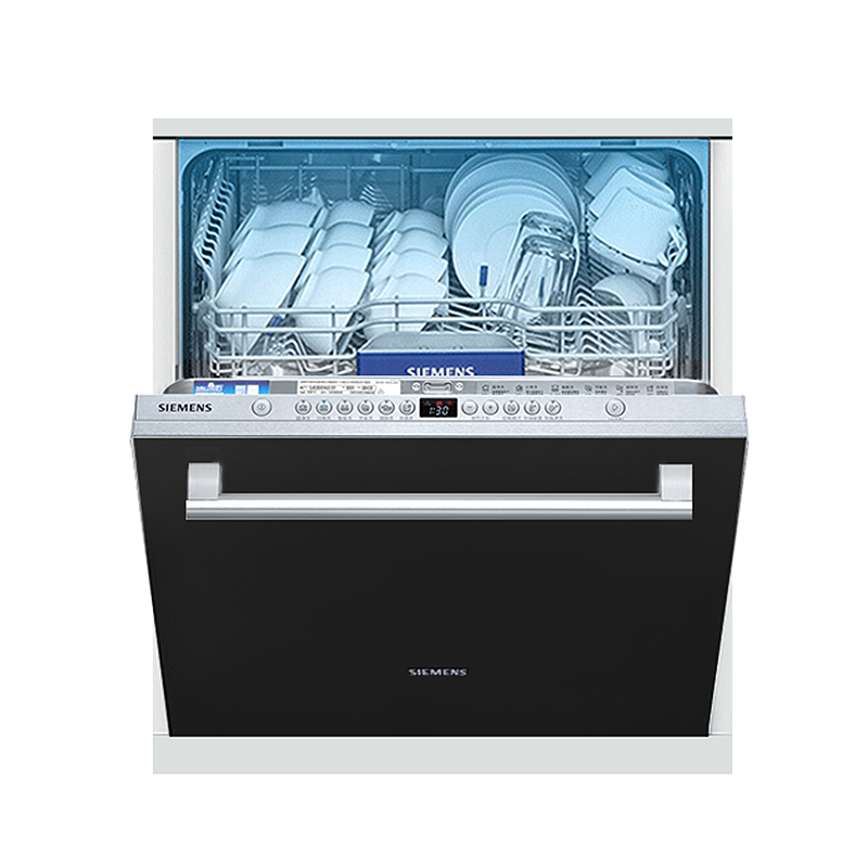 SIEMENS 西门子 焕净系列 SJ636X04JC 嵌入式洗碗机 12套 黑色门板