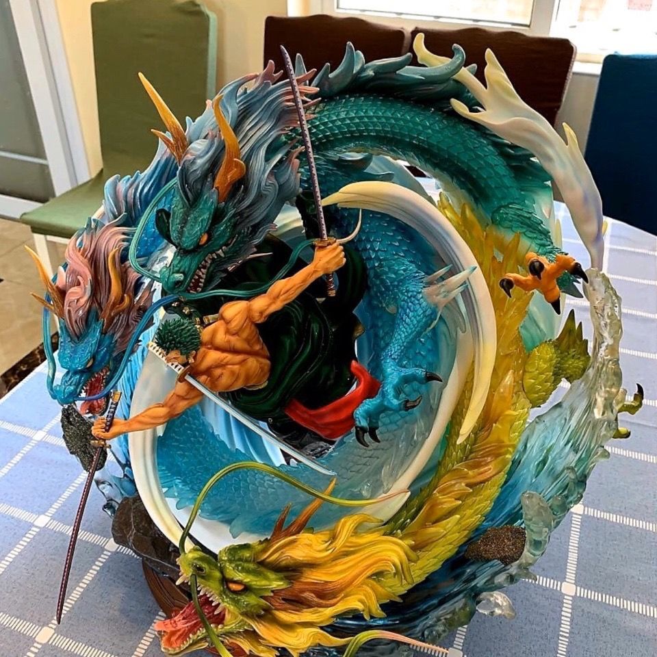 海贼王黑珍珠改三龙巨大龙卷风手办雕像模型摆件手办 40厘米索隆