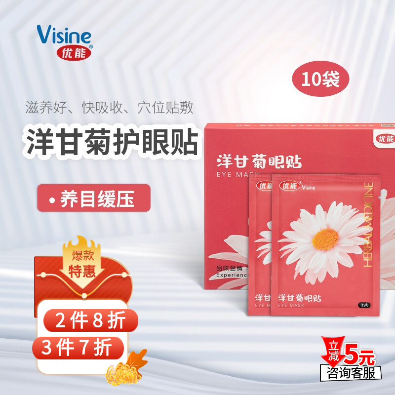 保护眼部,选优能洋甘菊冷敷护眼贴!