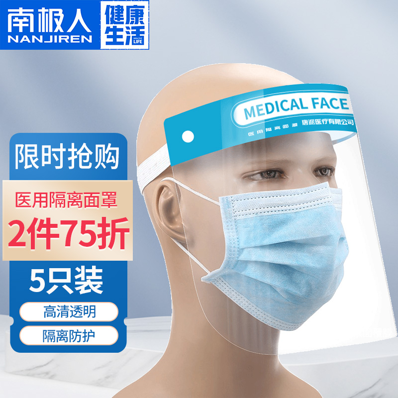 南极人医用隔离面罩价格走势-全方位防护口鼻和眼睛