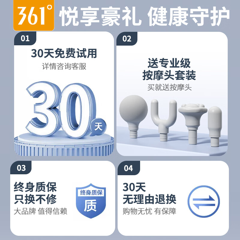 361°筋膜枪按摩器专业级迷你便携式家用健身肌肉放松仪肩颈腰椎腿部 少女粉