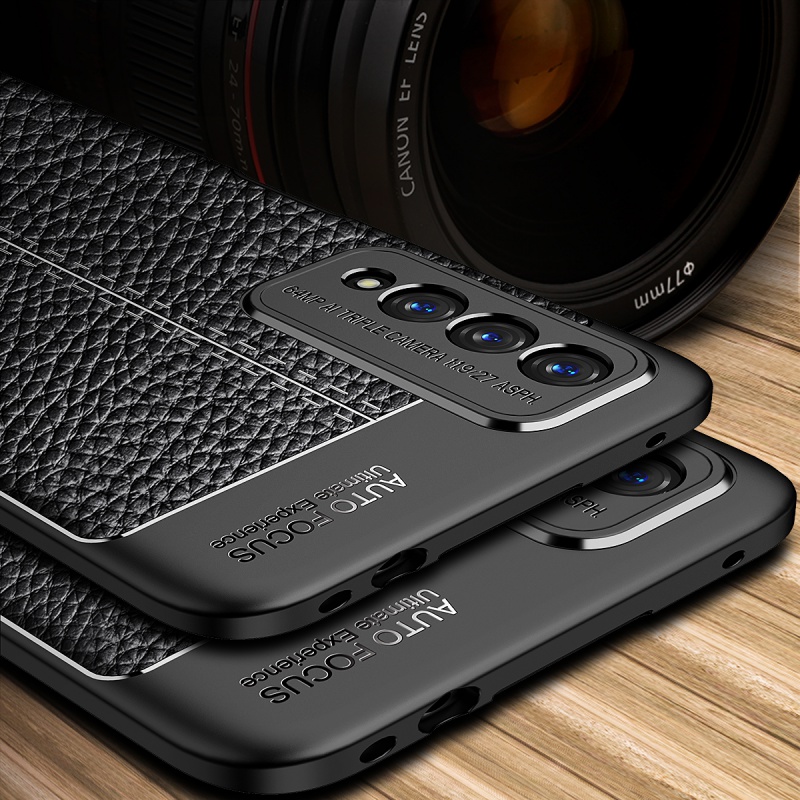 纽为适用华为nzones7pro手机壳中国移动nznoes7pro+十硅胶sp200男zones纯色 NZONE S7 Pro【皮纹壳*石墨黑】