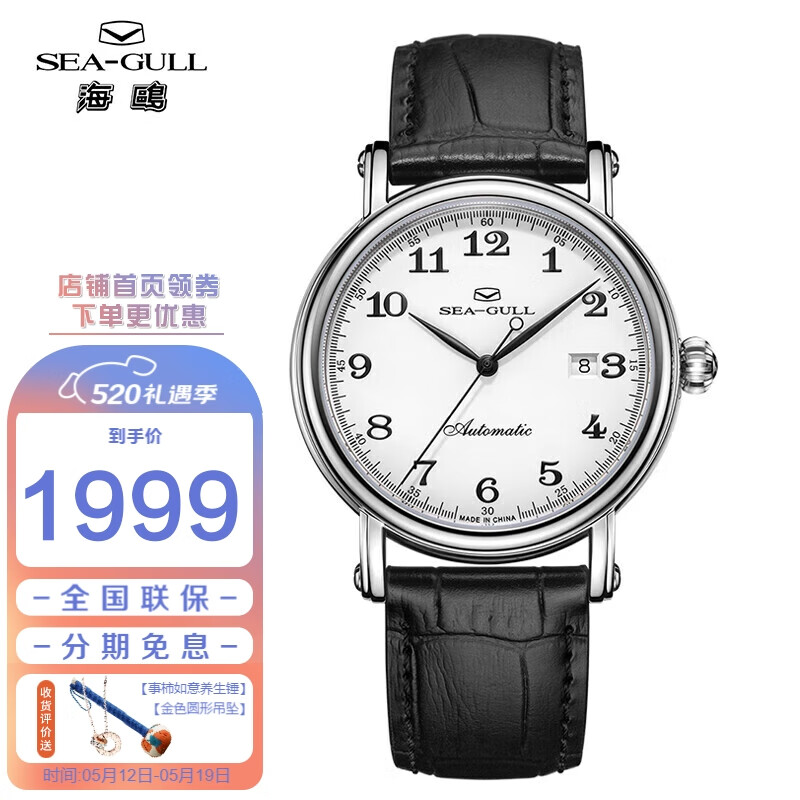 海鸥（SEAGULL）手表男士自动机械表 男表送男友礼物819.13.1054