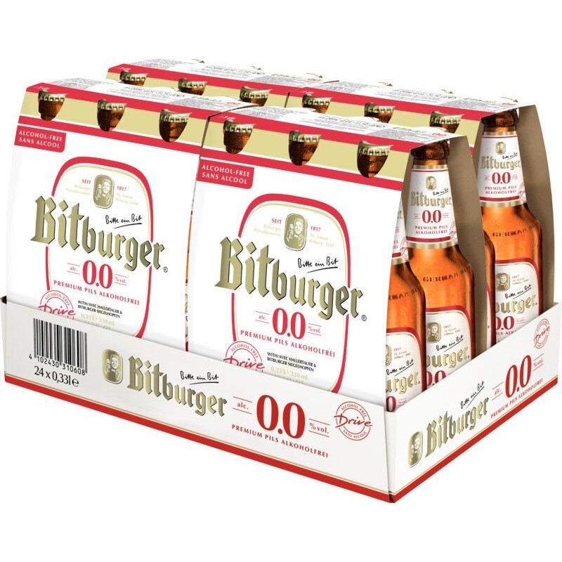 碧堡脱醇啤酒330ml*24瓶德国原装进口无醇无酒精整箱原碧特博格啤酒 330mL 24瓶 （到2024/9/5）