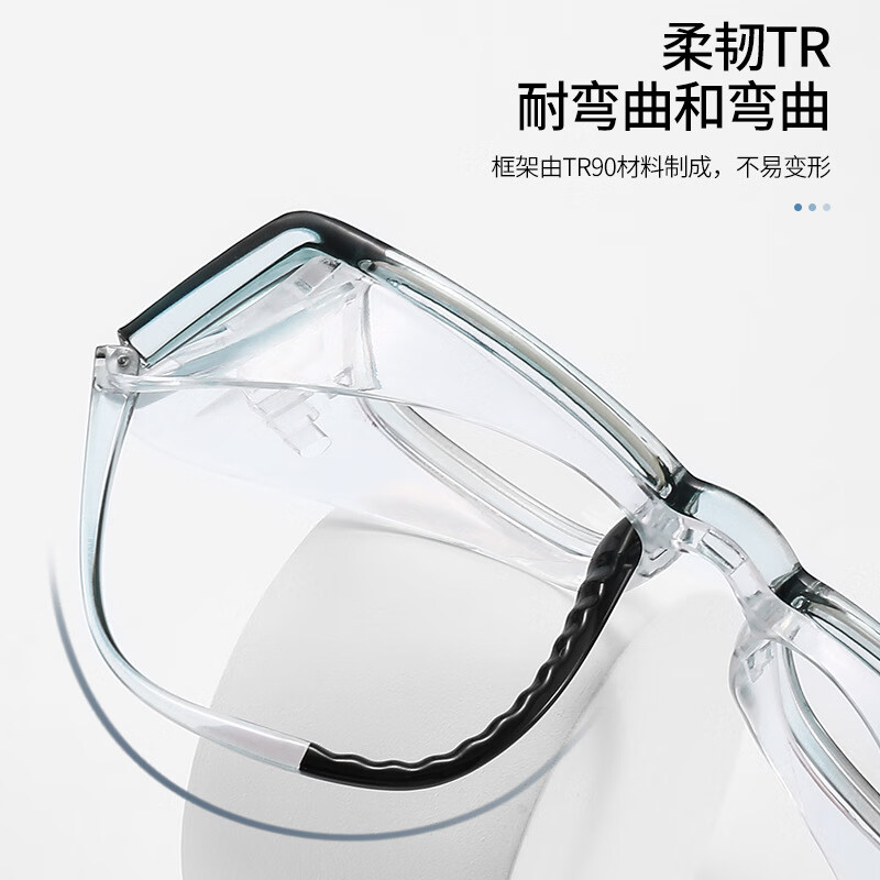 择初术后护目镜湿房镜干眼保湿飞秒白内障手术防护眼镜变色偏光墨镜 黑框偏光灰片(术后使用)