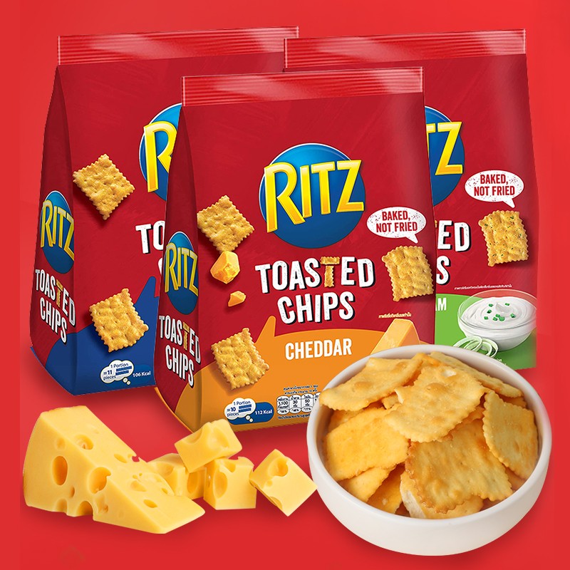 卡夫乐之(ritz) 越南进口年货零食 ritz卡夫乐之脆片丽滋芝士味薄脆