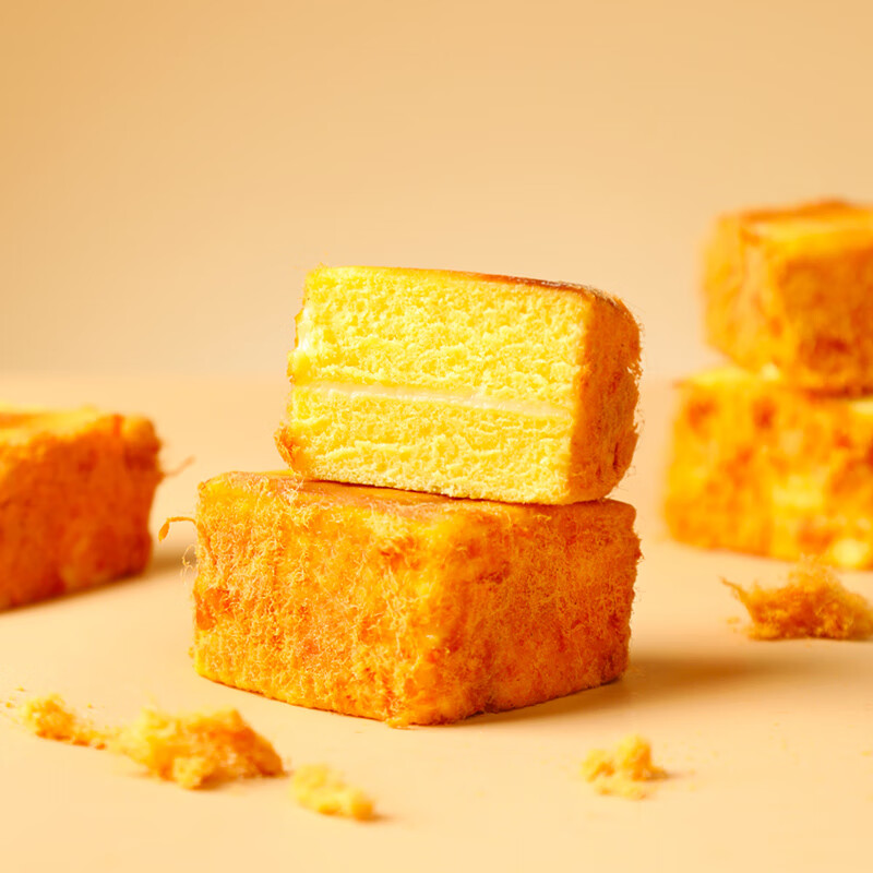 青草家岩烧奶酪包蛋糕原味奶油夹心冰面包 早餐下午茶零食代餐 岩烧乳酪肉松小方90g*5盒