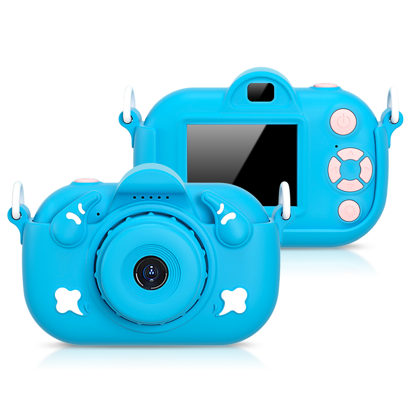 初步（CHUBU） 儿童相机 数码高清智能照相机 卡通可爱迷你玩具3-12岁宝宝男孩女孩生日礼物 活力蓝 【升级款】3600W像素丨2.4寸屏丨64G内存卡