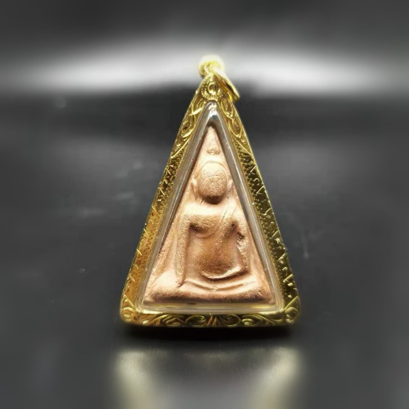 豪珠 泰国佛牌吊坠 龙婆温2514女王佛南帕亚项链 鉴定 女王镀金壳