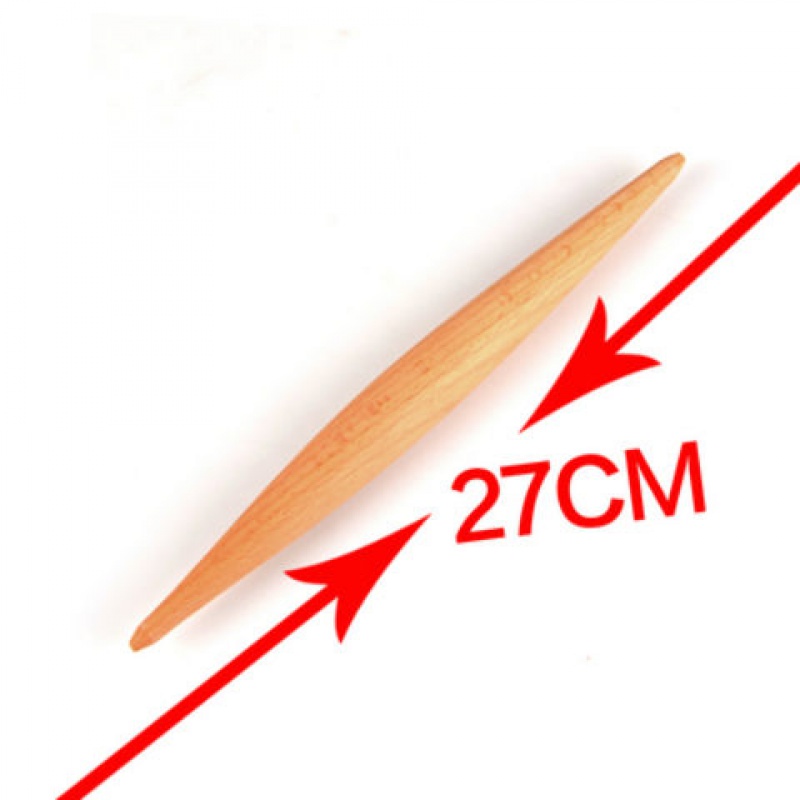 榉木两头尖擀面杖饺子皮专用擀面棍厨房包饺子烘焙工具 尖头27直径2.5(榉木)