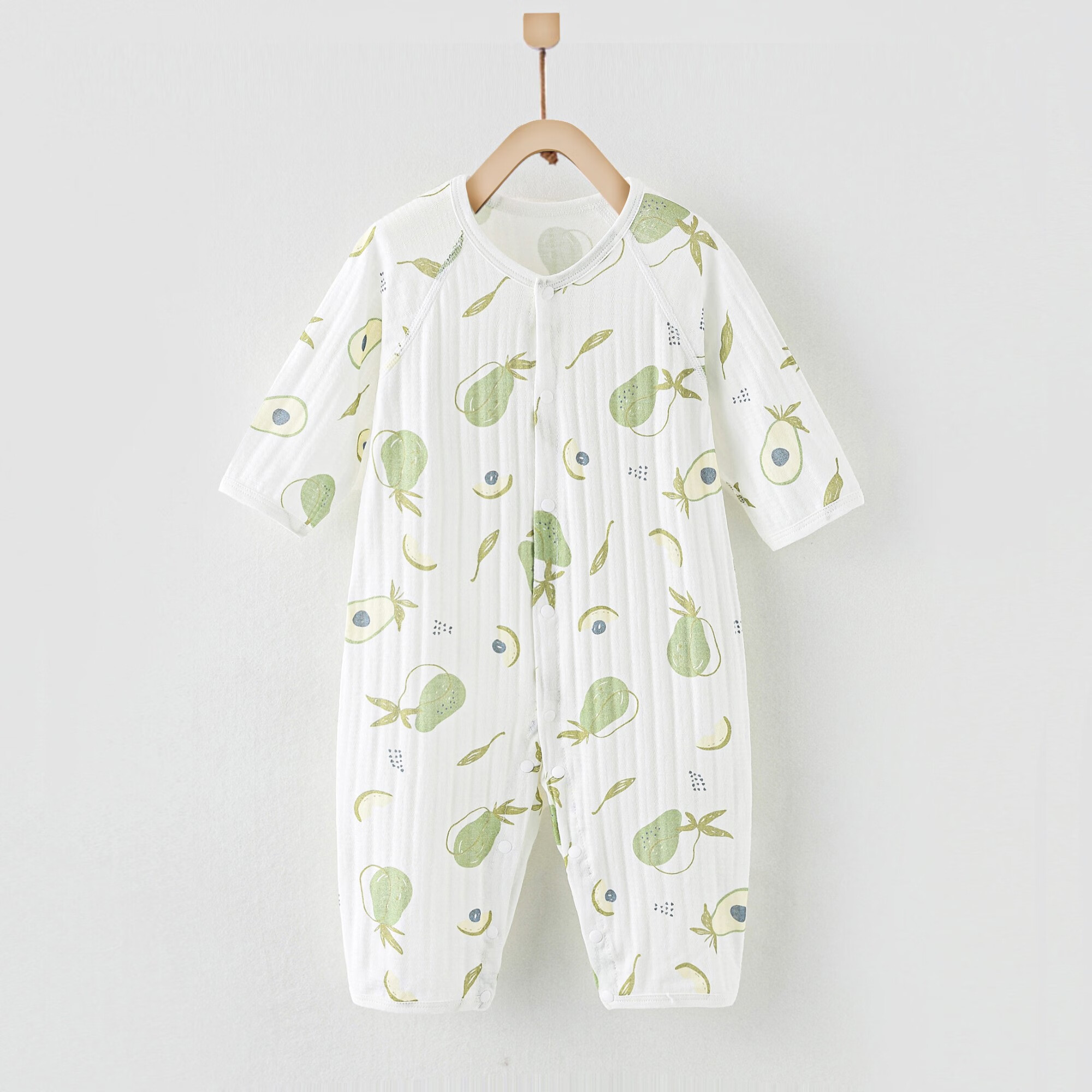 圣曼芬婴儿睡衣夏季薄款一体婴儿连体衣服长袖薄款春秋夏季宝宝婴幼儿