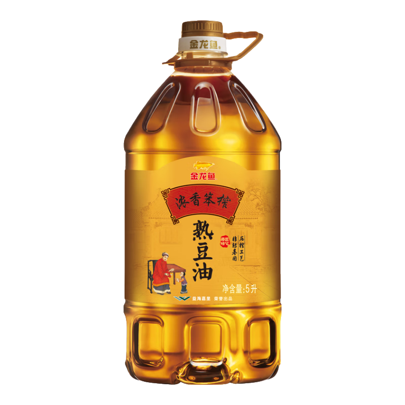 金龙鱼 浓香笨榨 熟豆油 5L