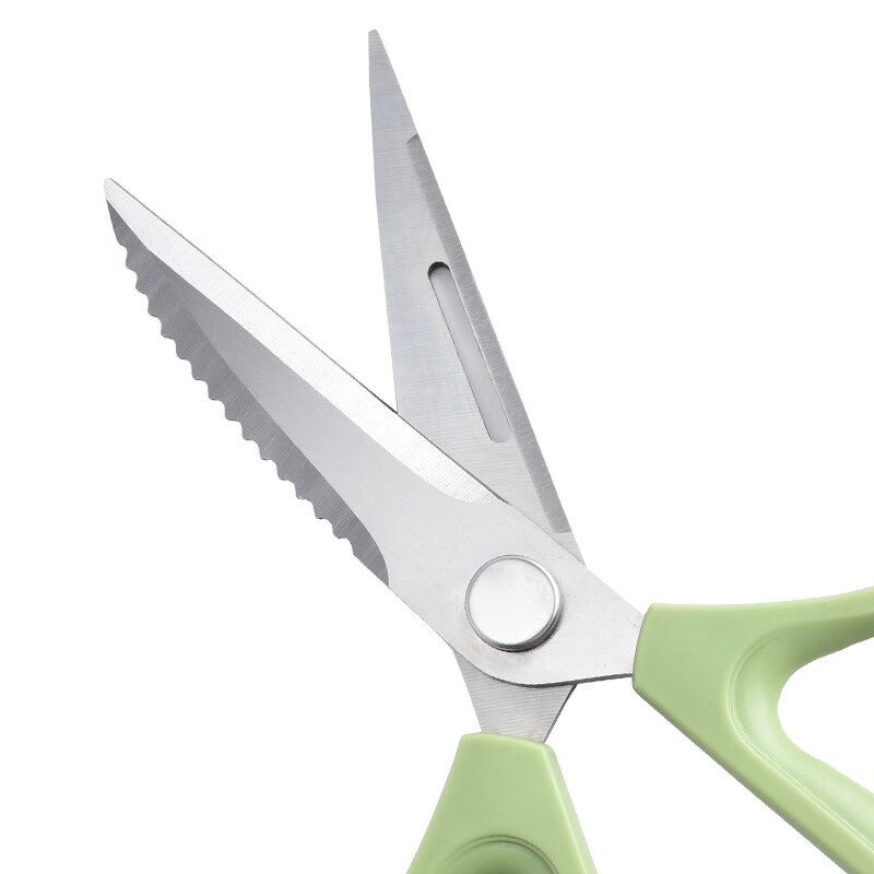 厨房剪刀家用多功能食物烤肉剪烤肉杀鱼不锈钢强力鸡骨剪刀 鸡骨剪l浅绿#2（1个装）