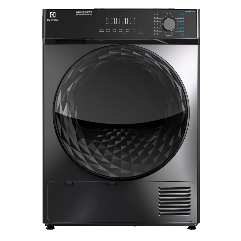伊莱克斯（Electrolux） 烘干机 10kg紫外线除菌除螨 低温柔烘全自动滚筒热泵式衣物干衣机 EDH1068WG