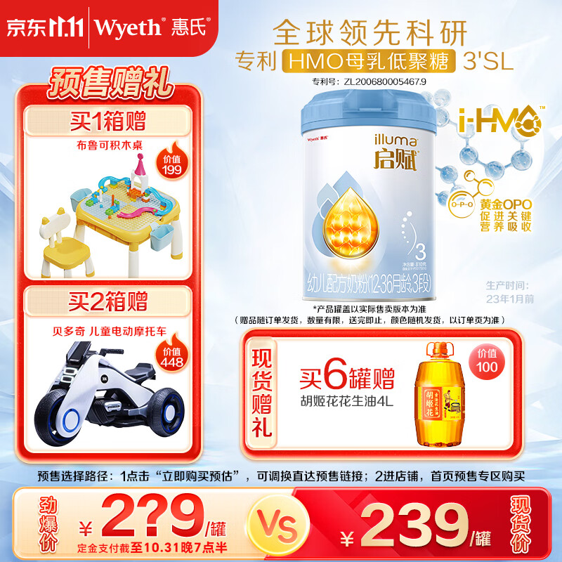 惠氏启赋（Wyeth）HMO进口幼儿配方奶粉蓝钻3段（12-36月)810g新国标属于什么档次？