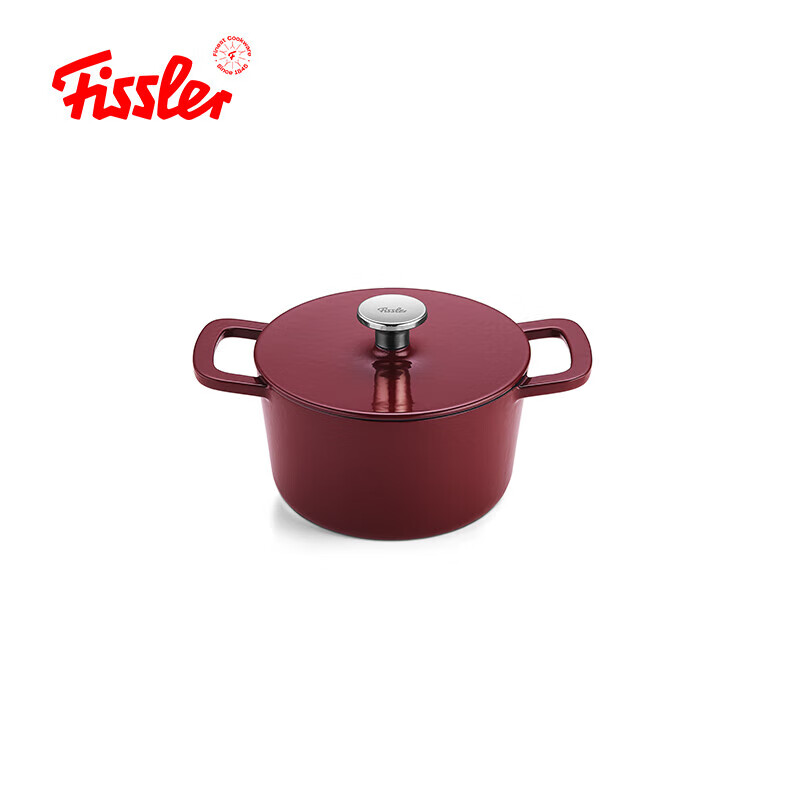 菲仕樂(lè )Fissler料理鑄鐵鍋湯鍋平底鍋Moments食光系列 20厘米鑄鐵鍋勃艮第紅  20cm