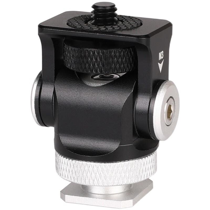 埠帝单反专业相机 铝合金万向云台固定支架 蜗牛云台监视热靴通用