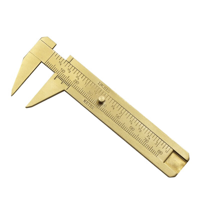 泰鹏0-80单双刻度黄铜卡尺 尖嘴款黄铜游标卡尺 文玩黄铜卡尺测量尺子