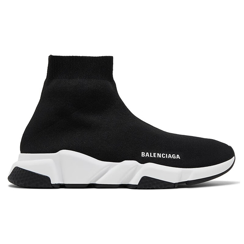 巴黎世家(balenciaga)男鞋 男士织物徽标印花针织弹力袜子鞋休闲运动