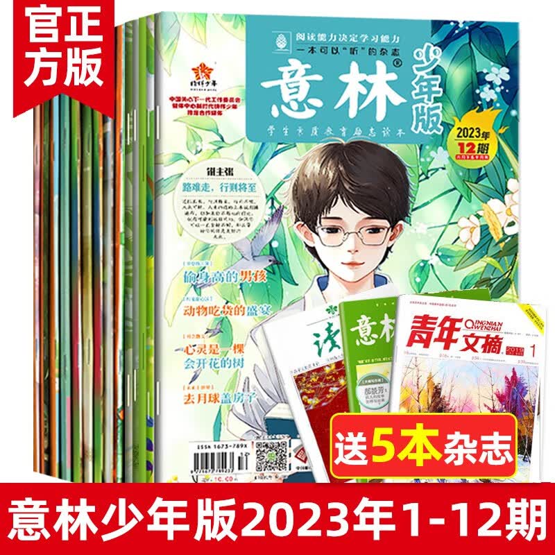 现货意林少年版2023年1-12月全套2024全年杂志订阅2022年合订本中小学作文素材写作校园励志读本15周年意林小国学18周年纪念书过期小学版刊 【实发17本】2023年1-6月（12期）怎么看?
