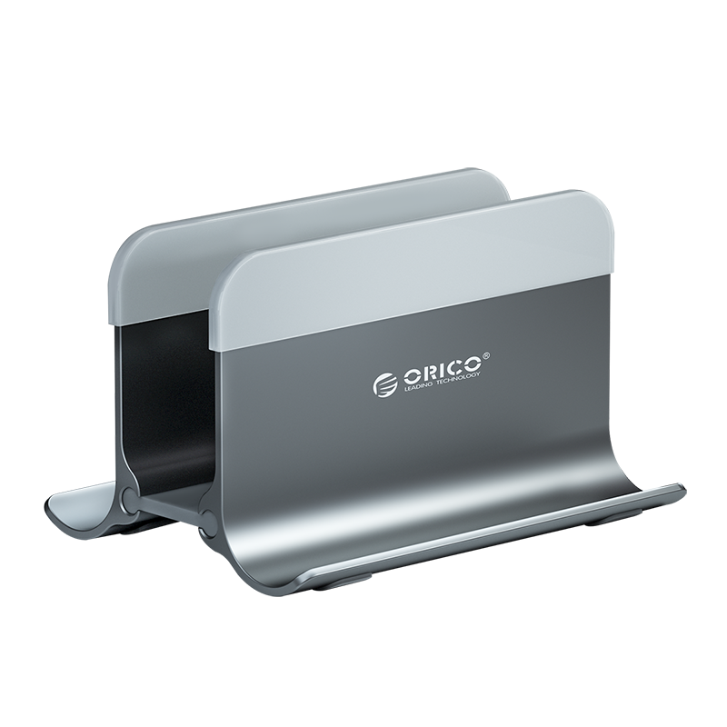 奥睿科（ORICO）笔记本支架立式重力可用于平板苹果macbook收纳底座电脑桌支架散热置物架子铝合金 灰色NPB2