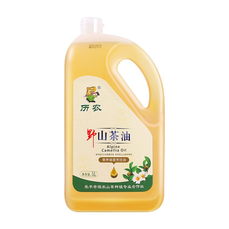 历农纯正山茶油5L 江西茶籽油 低温压榨一级食用油 耐高温 团购送礼