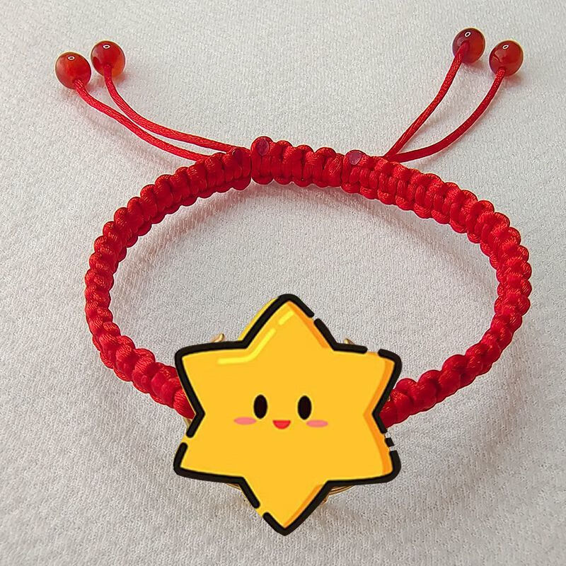 漫葵旭领花手环编织绳橄榄枝红绳军恋手链五角星 经典款红