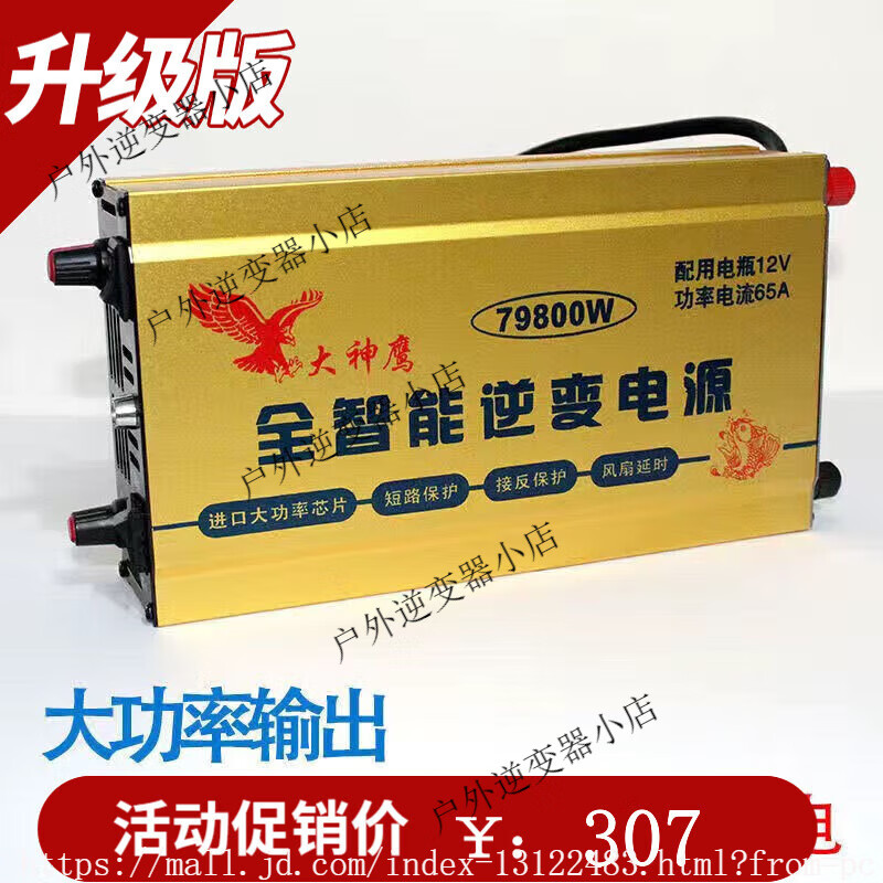 适用于适用于大神鹰24大管机头省电大功率逆变器12v电智能升压器 10大