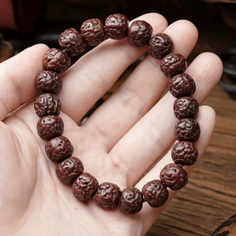 冰珂天然西藏地传承结缘小金刚菩提手串老珠子手盘包浆文玩菩提子殊胜