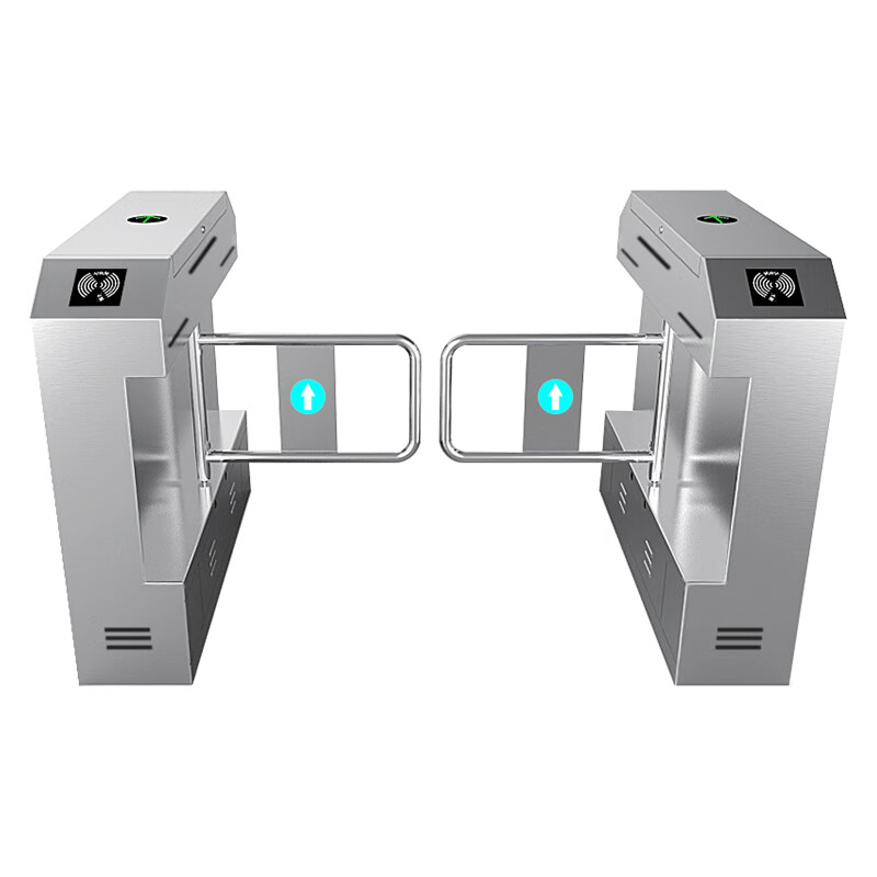 闸刷卡门禁系统机关单位医院学校小区闸机桥式斜角防撞摆闸-双机芯