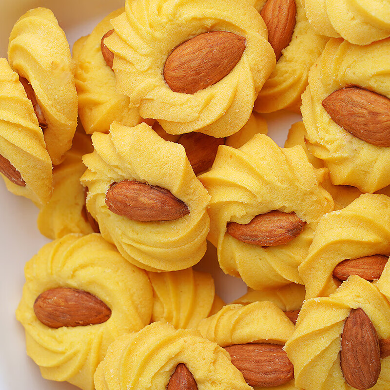 禾澹杏仁夹心杏仁曲奇饼干传统手工糕点网红零食休闲小吃 杏仁大帝2盒