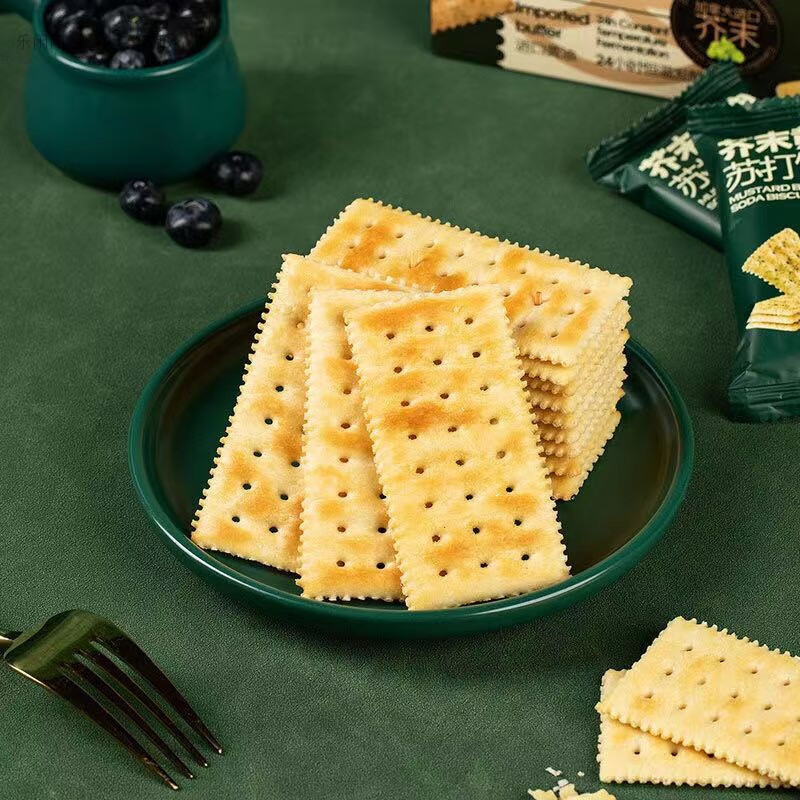 美意颂mircen麦程芥末黄油苏打饼干238g盒装芥末辣味酥脆薄脆饼干零食 238g麦程 芥末黄油苏打饼干 1盒【尝鲜】238g