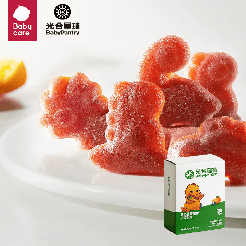 光合星球babycare果糕宝宝零食水果肉条果果儿童零食 蓝莓香橙果果45g
