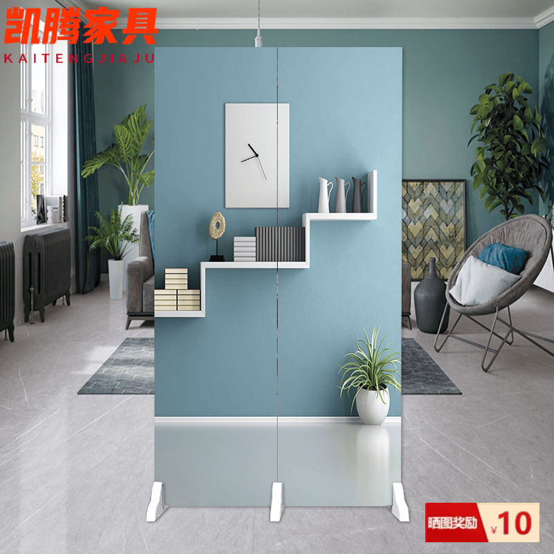 诗亭居小屏风 隔断可移动 简易隔断两扇隔断玄关客厅卧室店隔断墙房间