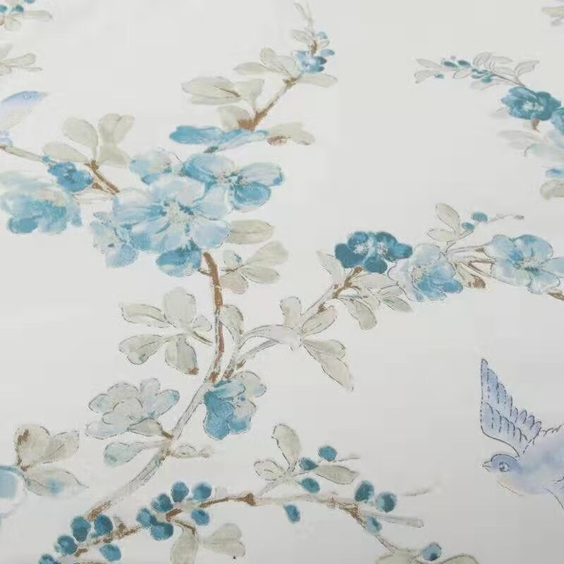 柳庭 家纺 全棉60支贡缎枕套 纯棉枕头套一对装 江南春 48x74cm