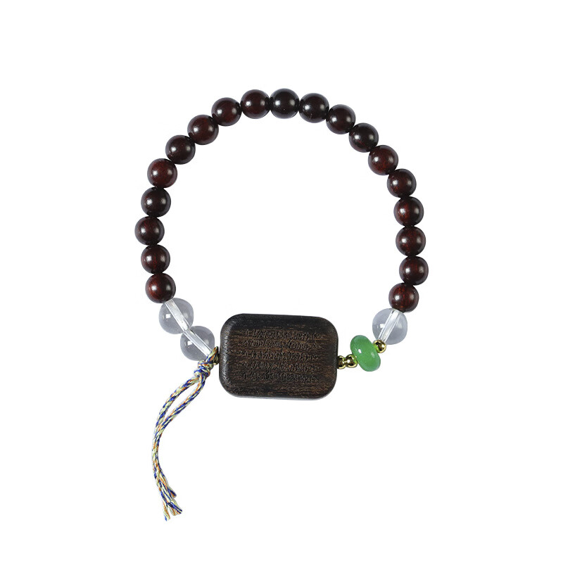 觅梦小叶紫檀木手串佛珠手链女黑柿木沉香五条经手牌手把件生日礼物