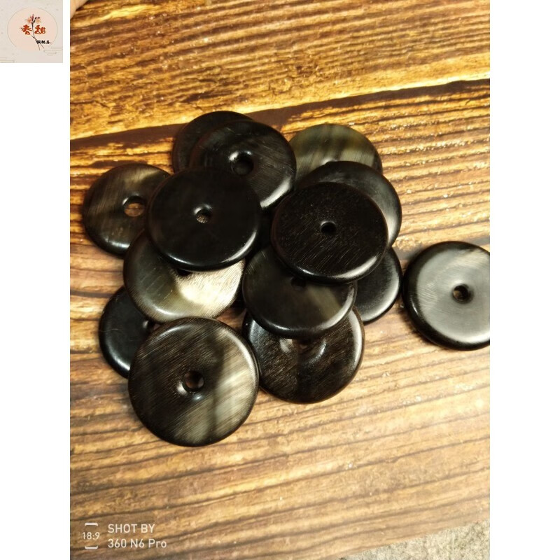 春甜黑驴蹄子材质无事牌饰品吊坠车挂民俗文化工艺品 主黑色平安扣