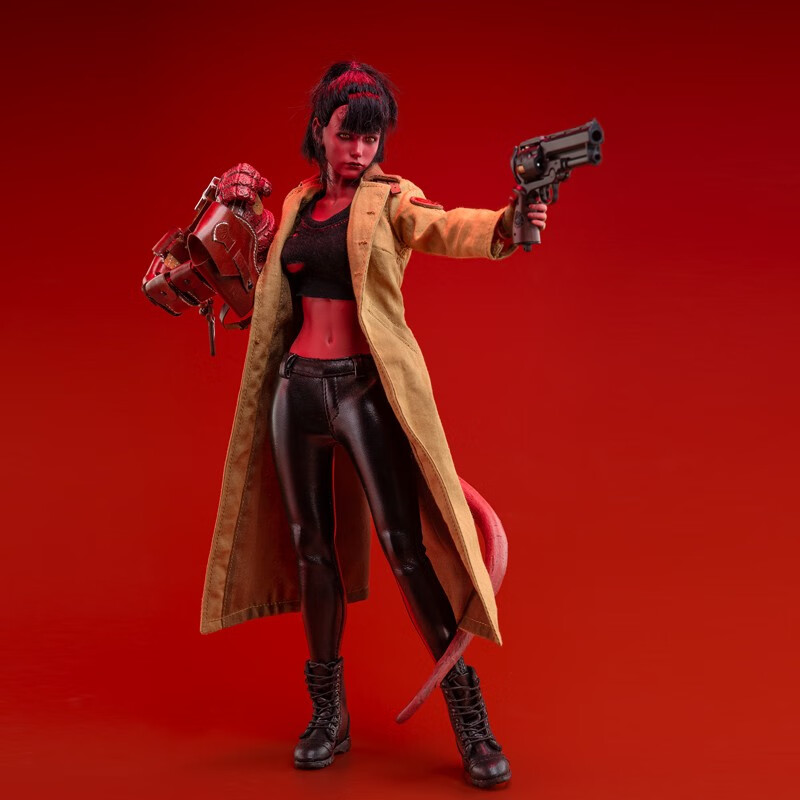 flagset【现货】1/6兵人模型 地狱女孩模仿者 bbk016双头雕可动人偶