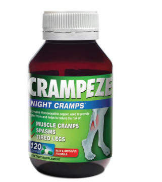 万宁(mannings)澳洲CRAMPEZE抽筋缓解保健配方120粒腿脚抽筋经挛原装 挛原装