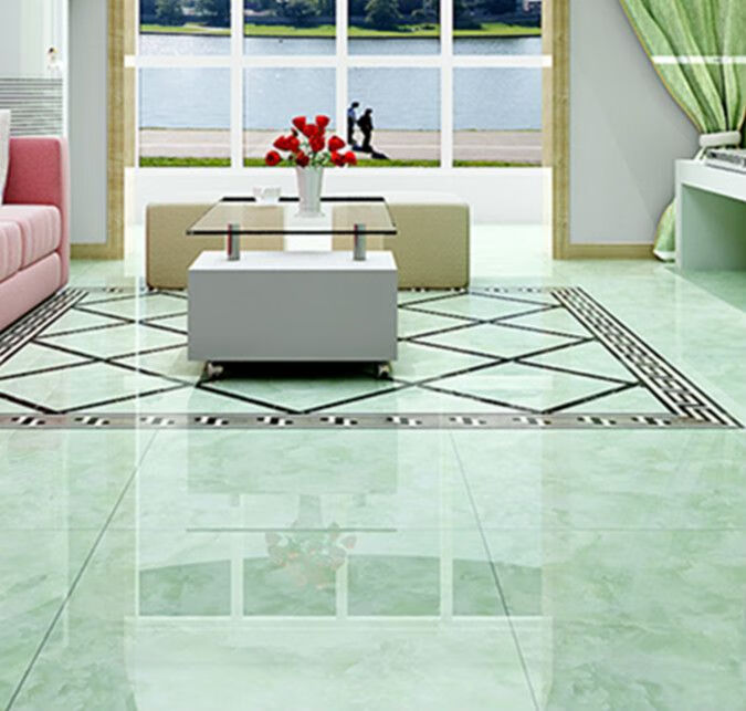 粟慄瓷砖客厅地砖 800x800天山青玉通体大理石绿色翡翠玉地板砖 800*