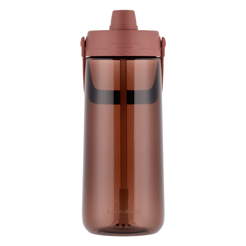 樂扣樂扣運動水杯大容量大肚杯頓噸桶健身水壺戶外太空杯刻度吸管杯成人 紅色2000ml