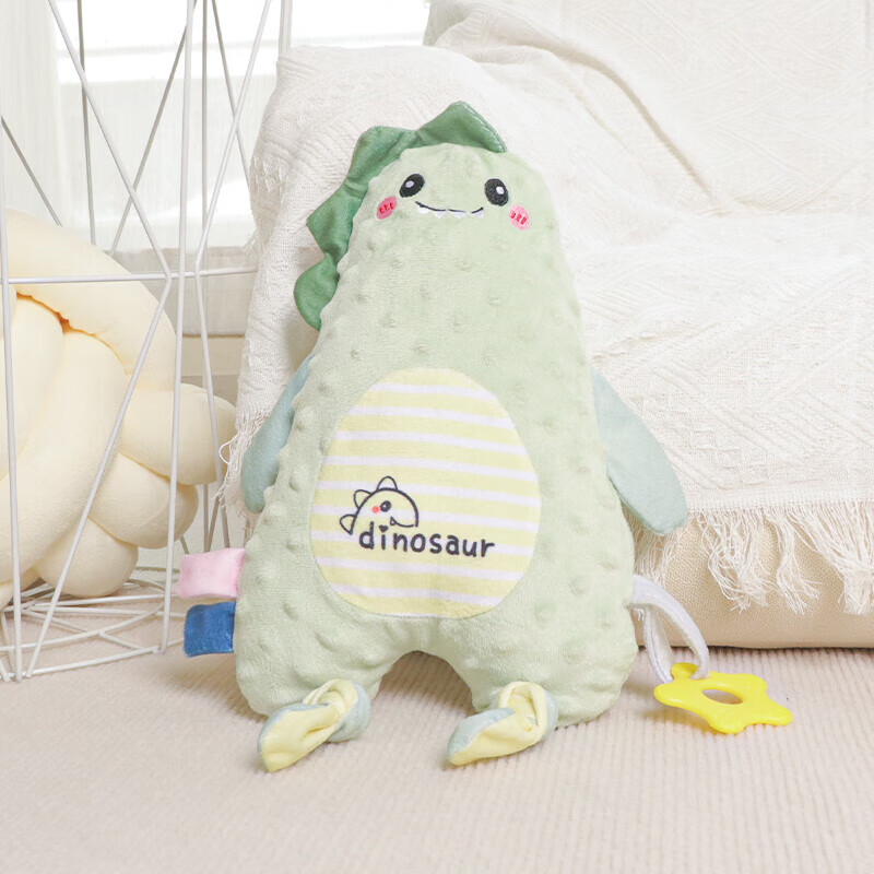 乐叮咚婴儿玩具安抚玩偶新生儿宝宝0-1岁安抚巾可入口陪睡6个月见面礼物 安抚玩偶【油果龙】带牙胶