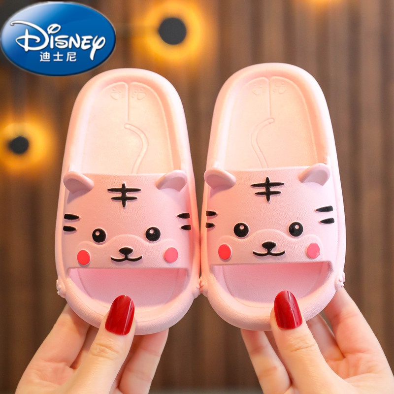 迪士尼（Disney）幼儿拖鞋宝宝凉夏季婴儿童浴室内洗澡防滑男女童可爱小孩家居1岁2的 粉色 18-19码(内长12.5CM)